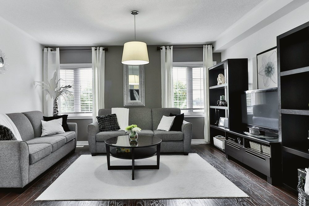 Bright modern interior with soft flooring underfoot