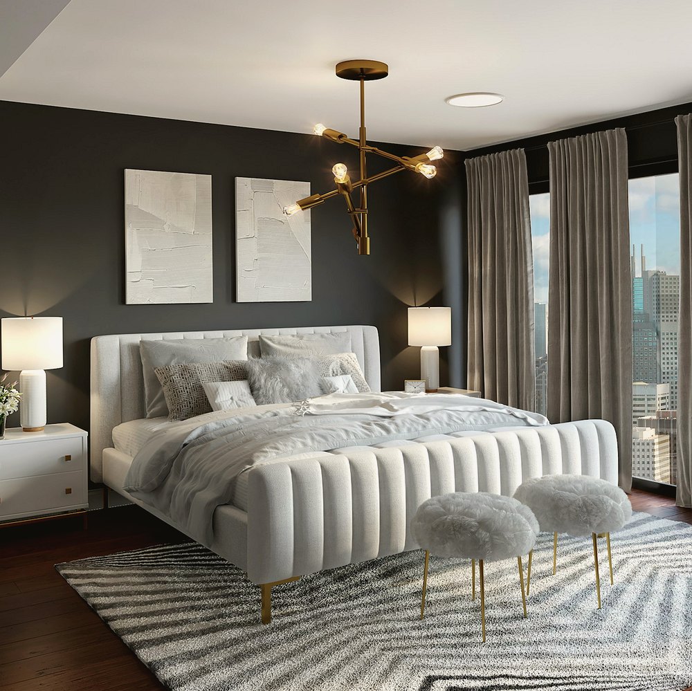 Cosy interior with textured floor covering